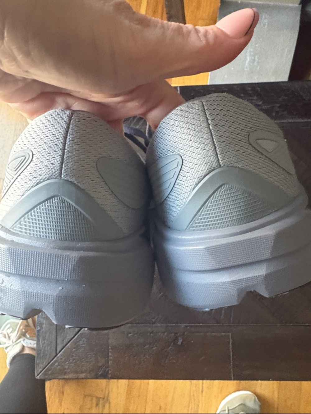 Brooks Light Gray and Dark Gray Athletic Running Shoes - Picture 5 of 6